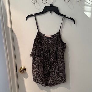 Rebecca Taylor Black Lace Camisole light airy cool, adjustable straps